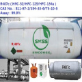 OEM disponible refrigerante de gas hfc-R407C Cilindro indestructible 1000g Acidez (como HCI 0.0001%) para el mercado de Indonesia